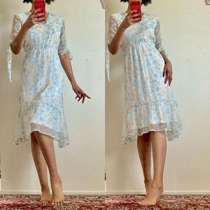 BOGOFREE Pastel Floral Midi Dress